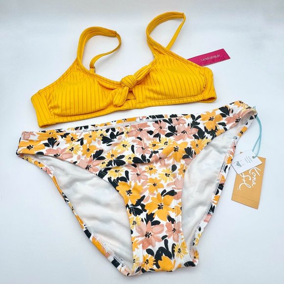 target yellow floral bikini
